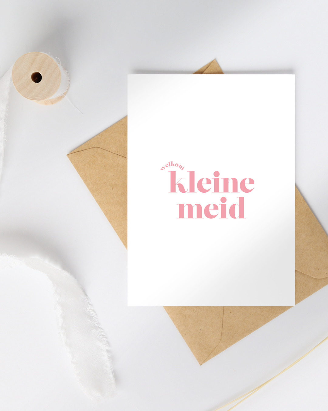 Wenskaart Welkom Kleine Meid