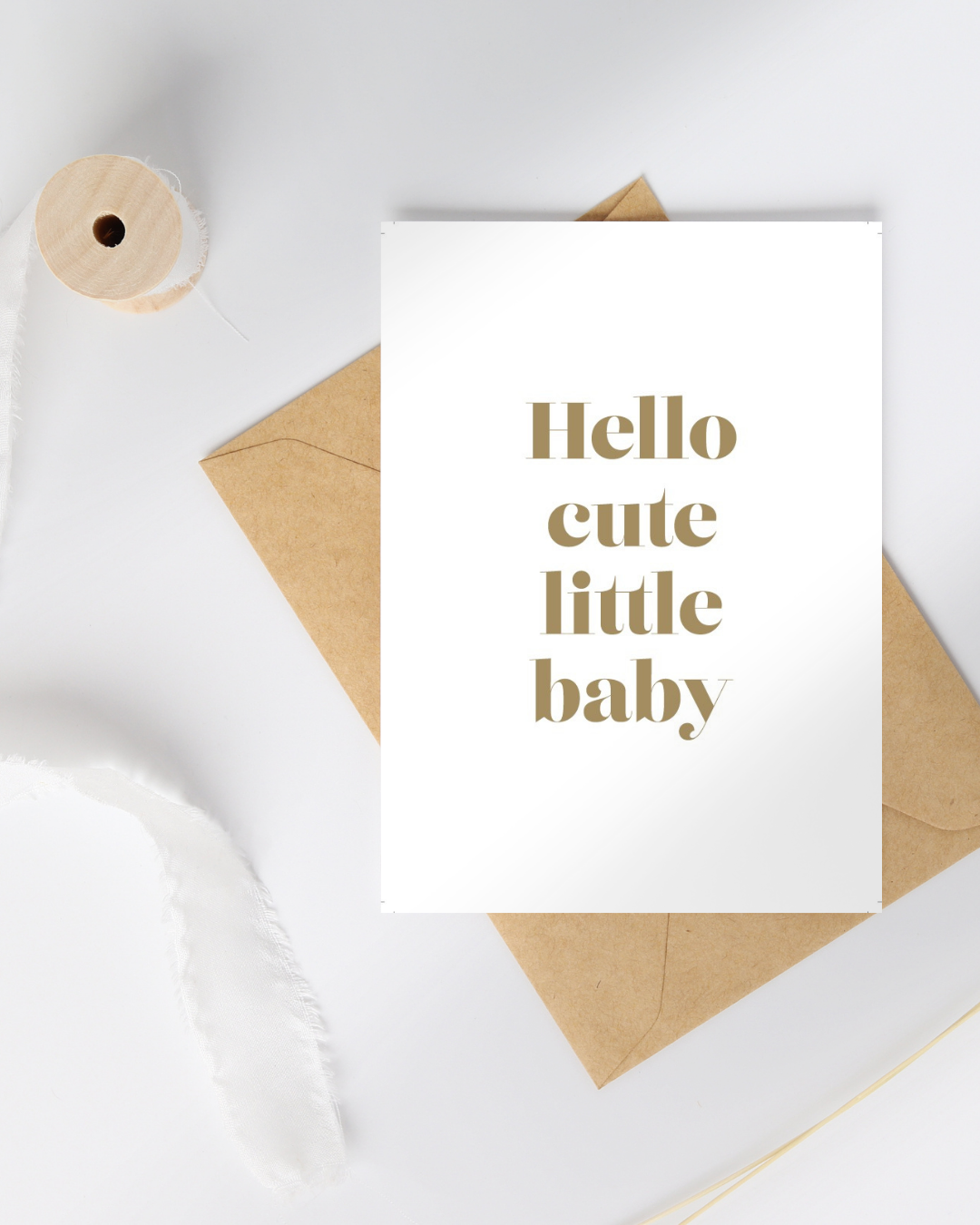 Wenskaart Hello cute little baby