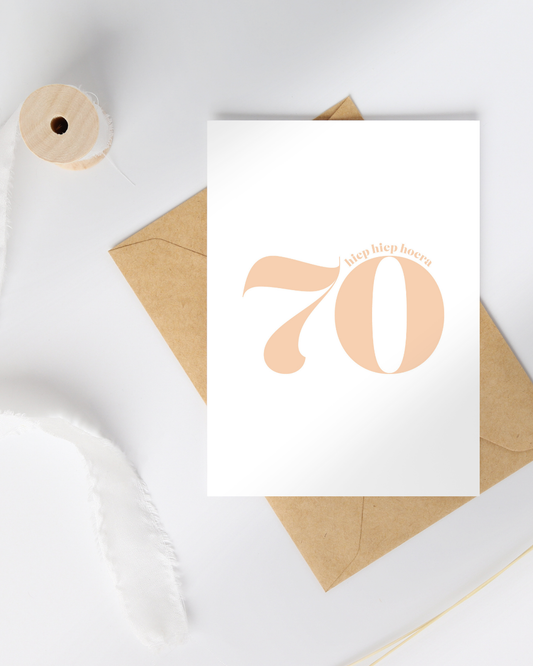 Verjaardagskaart 70 jaar