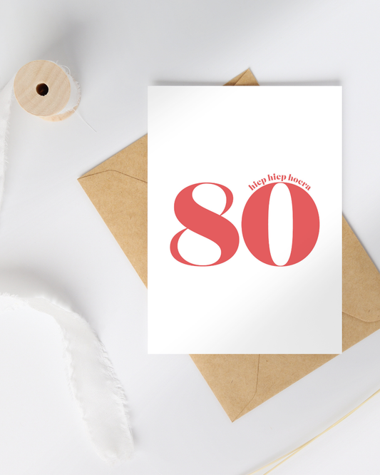 Verjaardagskaart 80 jaar