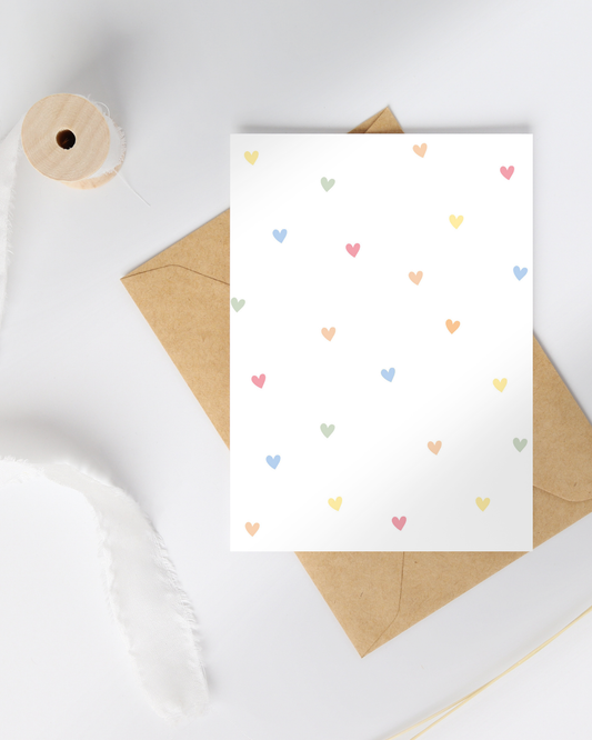 Wenskaart Hearts