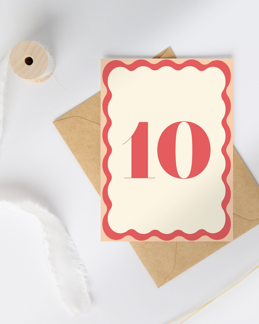 Verjaardagskaart 10 jaar
