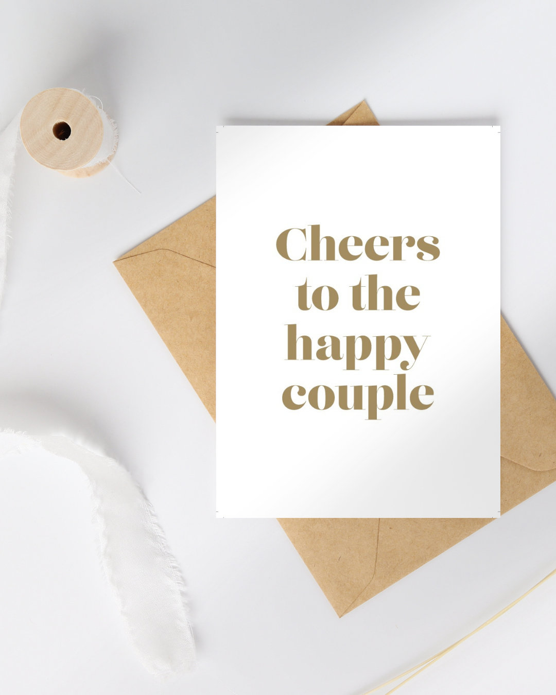 Wenskaart Cheers to the happy couple
